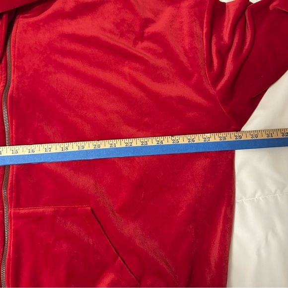 Torrid Red Velour Zip Front Long Sleeve Relaxed Lounge Hoodie Size 2X(c6 - Picture 7 of 9